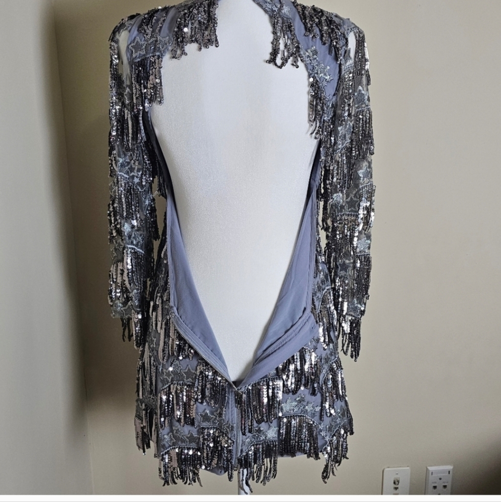 For Love & Lemons - Etoile Sequin Fringe Dress, SZ S, in excellent condition - Picture 11 of 14